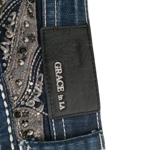 GRACE in LA WOMEN'S BOOTCUT BLUE JEANS SIZE‎ 13 EASY FIT VGC - Picture 6 of 9